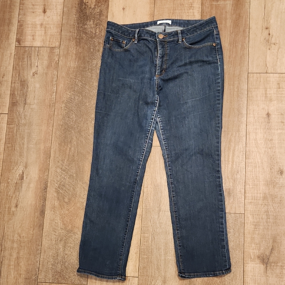 LOFT Curvy Straight Leg Jeans Sz 12